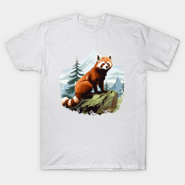 Red Panda In Nature T-Shirt by zooleisurelife